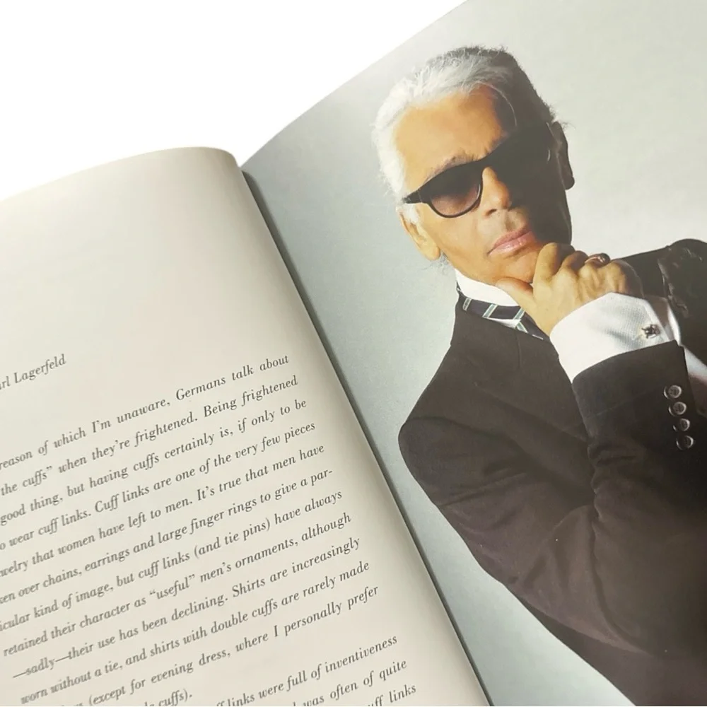 Assouline Cuff Links Book Forward by Karl Lagerfeld, Bertrand Pizzin Circa 2002